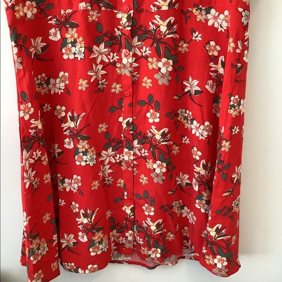 Vero Moda red floral print dress size XL - Picture 7 of 10